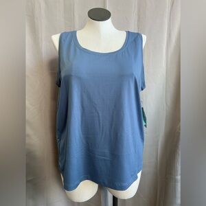 NWT Karen Kane Stone Blue Tank Top 2X